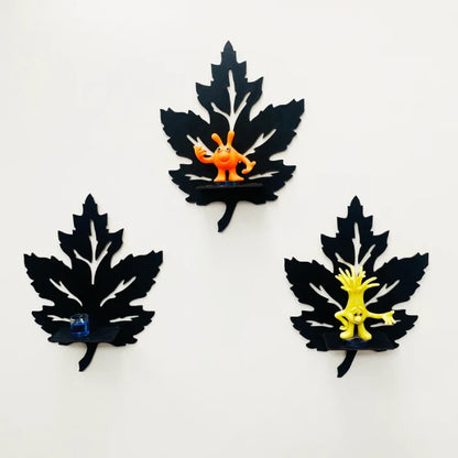 4-Piece Decorative Leaf Shelves – 6 Inch