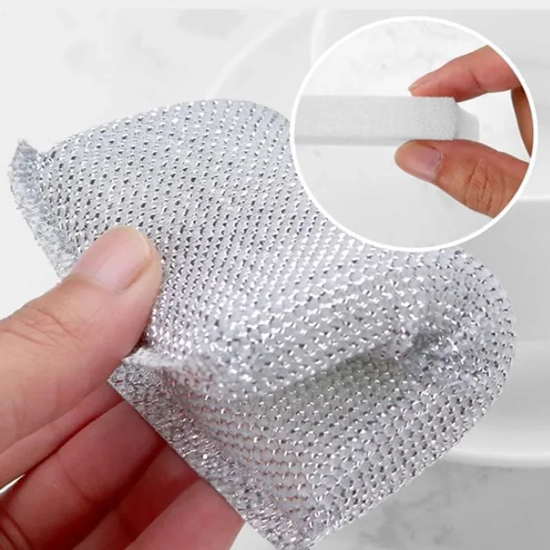 4 Pack Heavy Duty Stainless Steel Scrubber Sponges