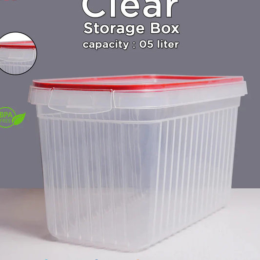 5Ltr Clear Storage Box, Kitchen Accessories 