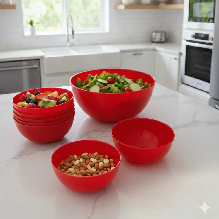 5Pcs Classic Dining Bowl Set For Everyday Meals, Kitchen Accessories 