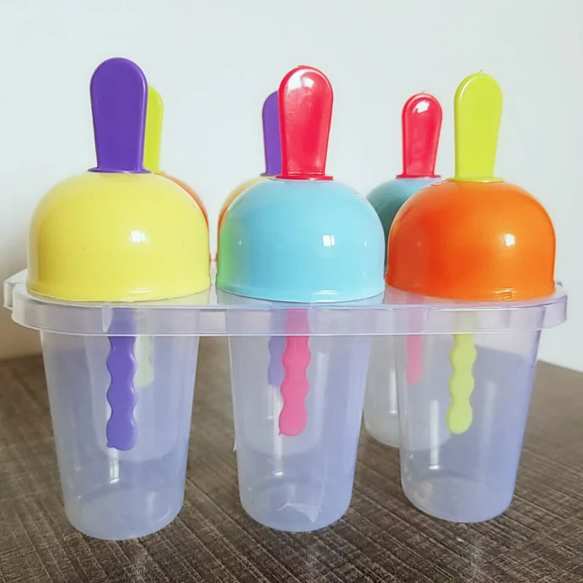6 Piece Ice Pop Maker for Kids & Adults BPA Free