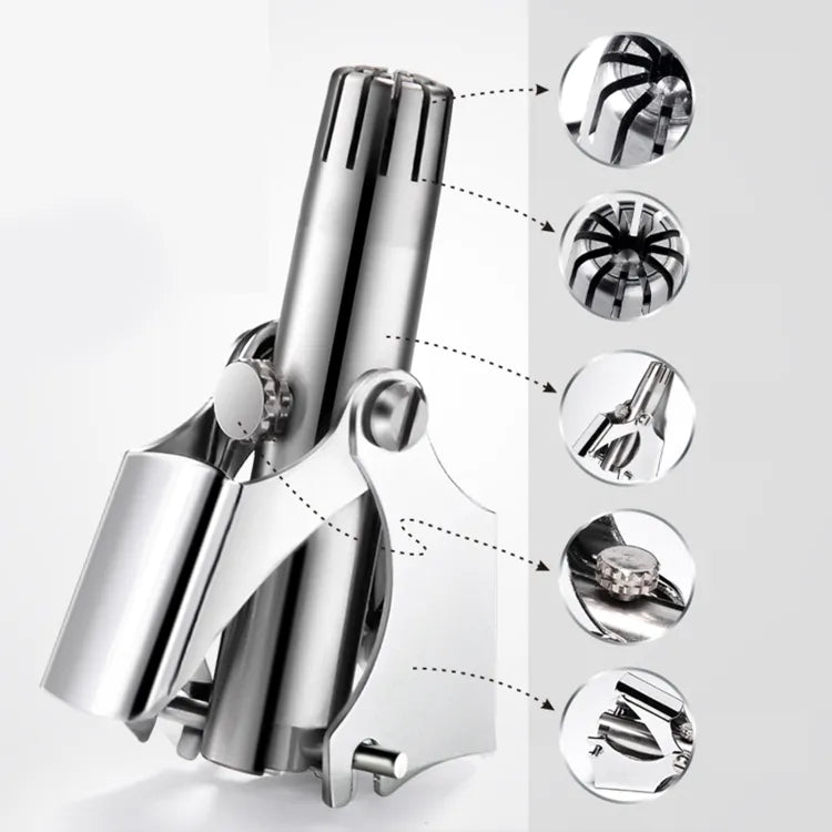 Mini Portable Stainless Steel Manual Nose Hair Trimmer