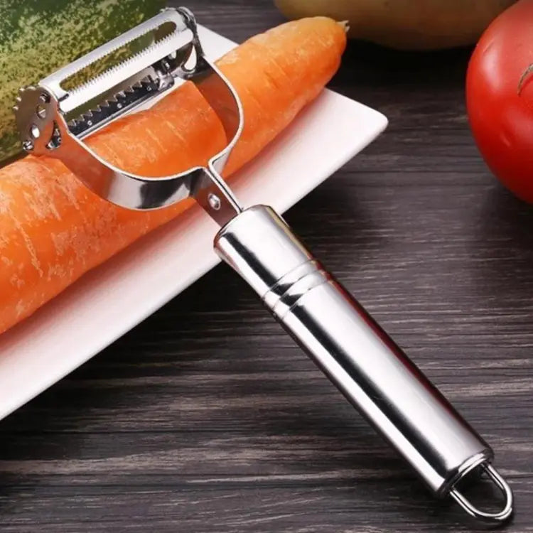 Thin slice peeler for vegetable strips