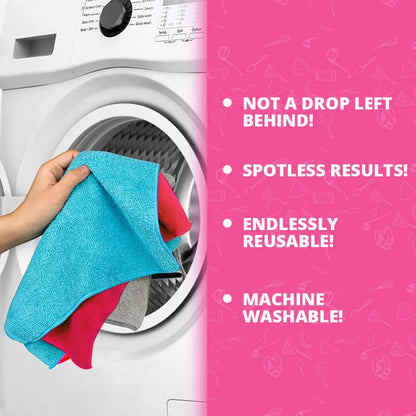 6PCS Lint Free Soft Microfiber Cleaning Cloth Set