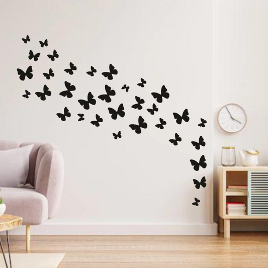 Pack Of 30 Wooden Butterflies With Adhesive Tape