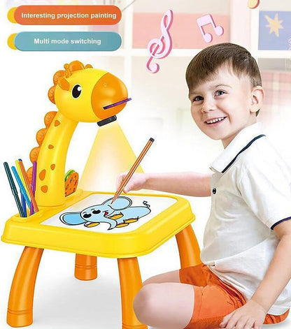 Kids Educational Led Projector Art Drawing Table