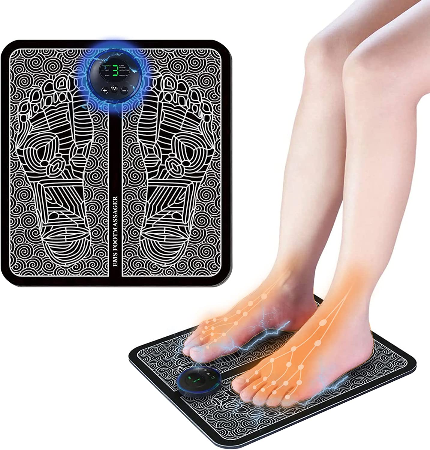 EMS Foot Portable Foldable Massage Pad Improve Blood Circulation Relief Pain Relax Feet