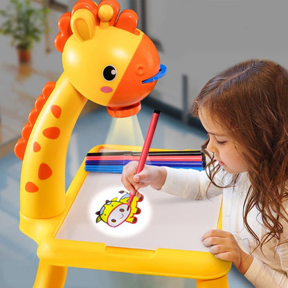 Kids Educational Led Projector Art Drawing Table