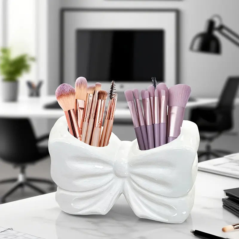 1PC Bow Shaped Premium Makeup Brush Holder (5x3Inch)