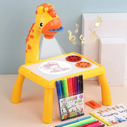 Kids Educational Led Projector Art Drawing Table