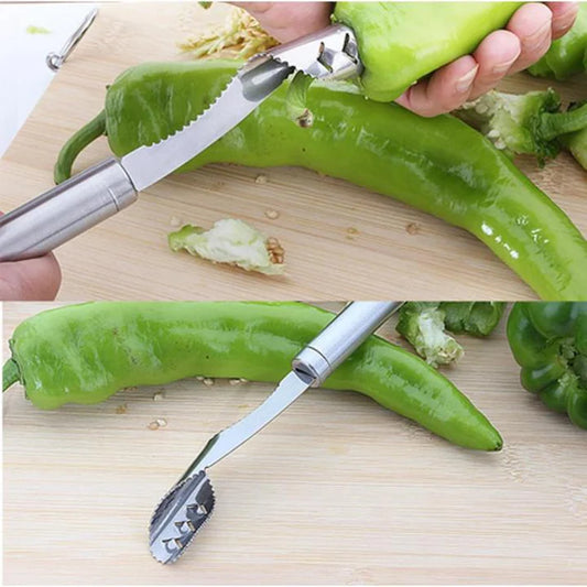 Steel Chili Seed Scoop