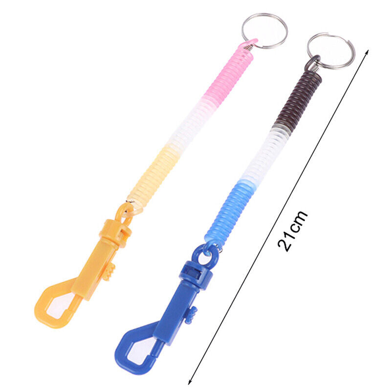 3PC Elastic Spring Coil Strap Rope Lanyard Keychain – Online Shopping ...