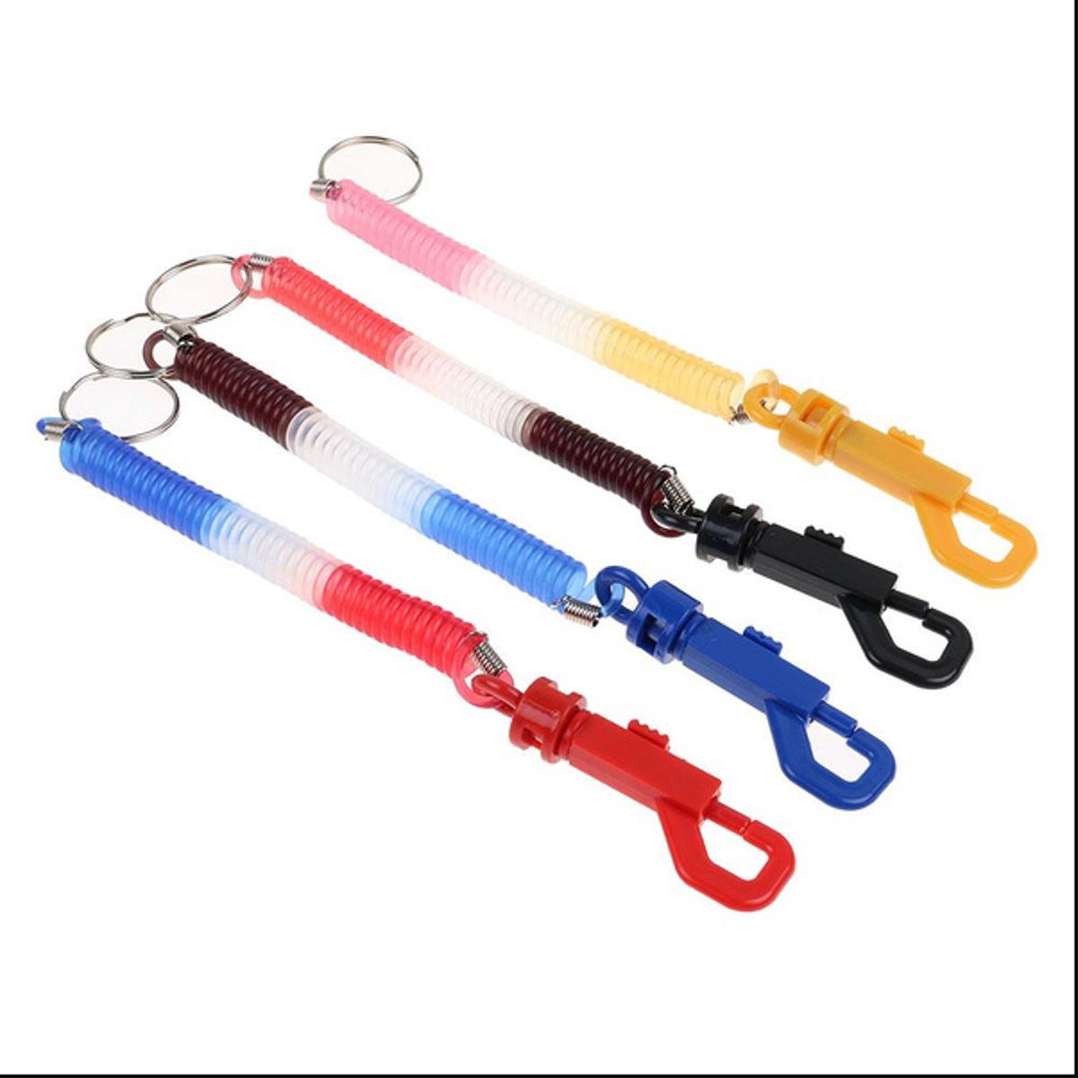 3PC Elastic Spring Coil Strap Rope Lanyard Keychain – Online Shopping ...