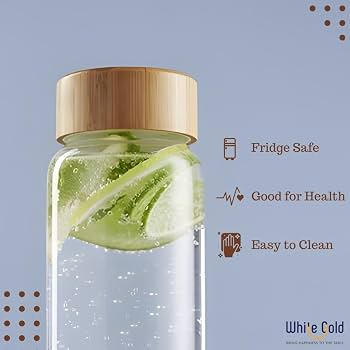 Elegant 500ML Glass Bottle – Cylinder Shape with Natural Wooden Lid