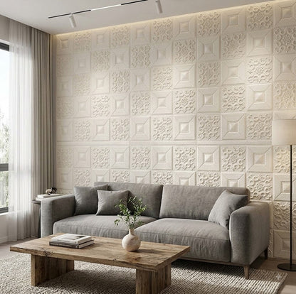Embossed 3D Wall Panels – Self-Stick Decorative Wall Covering for Home Decor