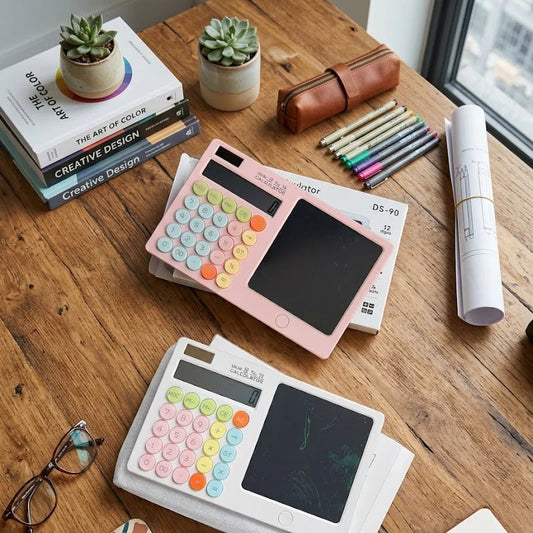 Executive LCD Calculator With Integrated Notepad