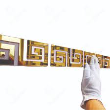 Golden Spiral Acrylic Border
