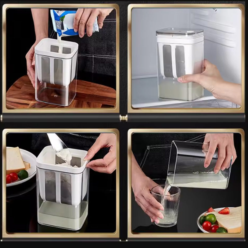 Greek Yogurt Maker with Strainer – 1100ML Kitchen Food Filtering Container