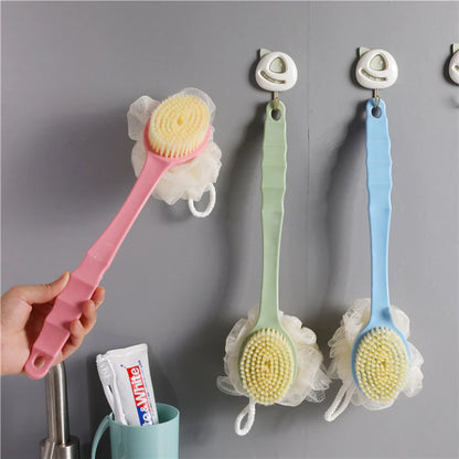 Soft Mesh Loofah Brush – Long Reach Handle