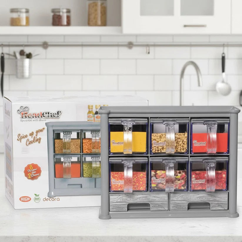 Head Chef Spice Rack with Draws, Kitchen Accessories 