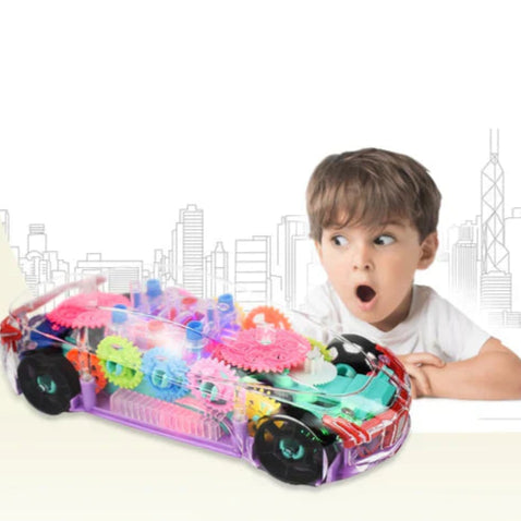 Mechanical Transparent Car Toy For Kids