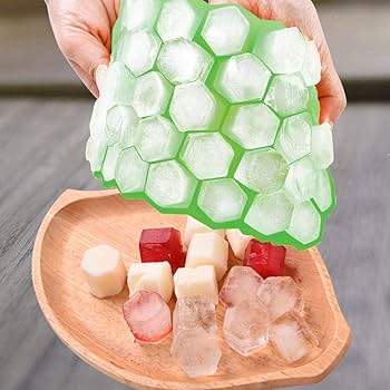 Honeycomb Silicone Ice Tray With Lid