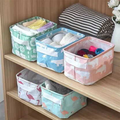 3 Pcs Multi-Purpose Foldable Storage Organizing Basket(Random Design)