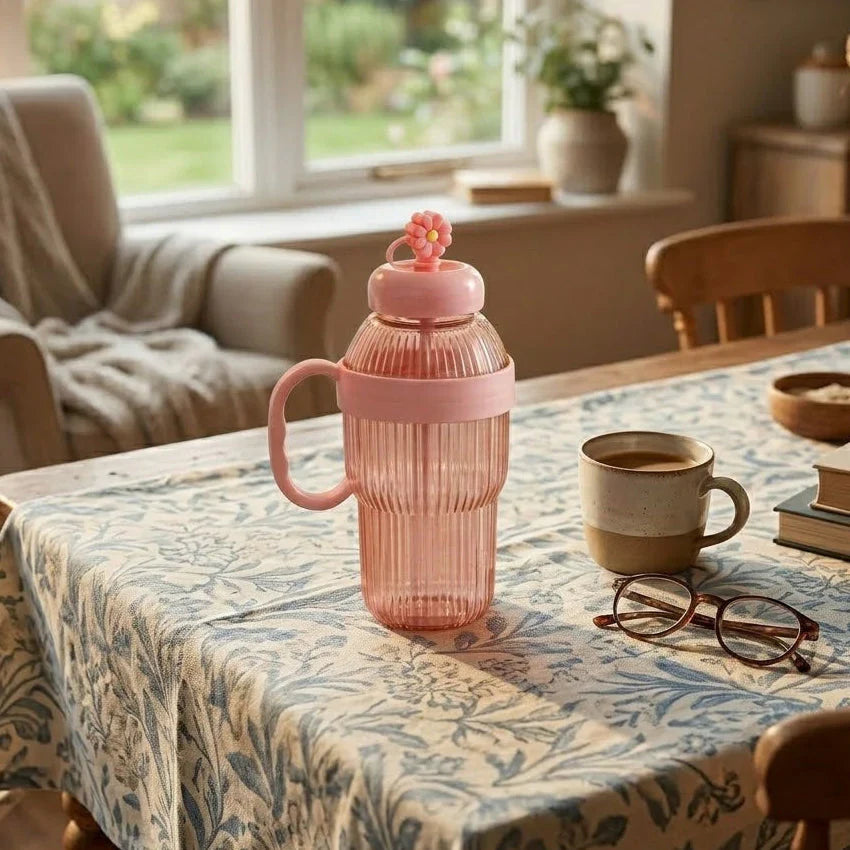 Ice Cold Water Bottle With Built In Straw (90ML)