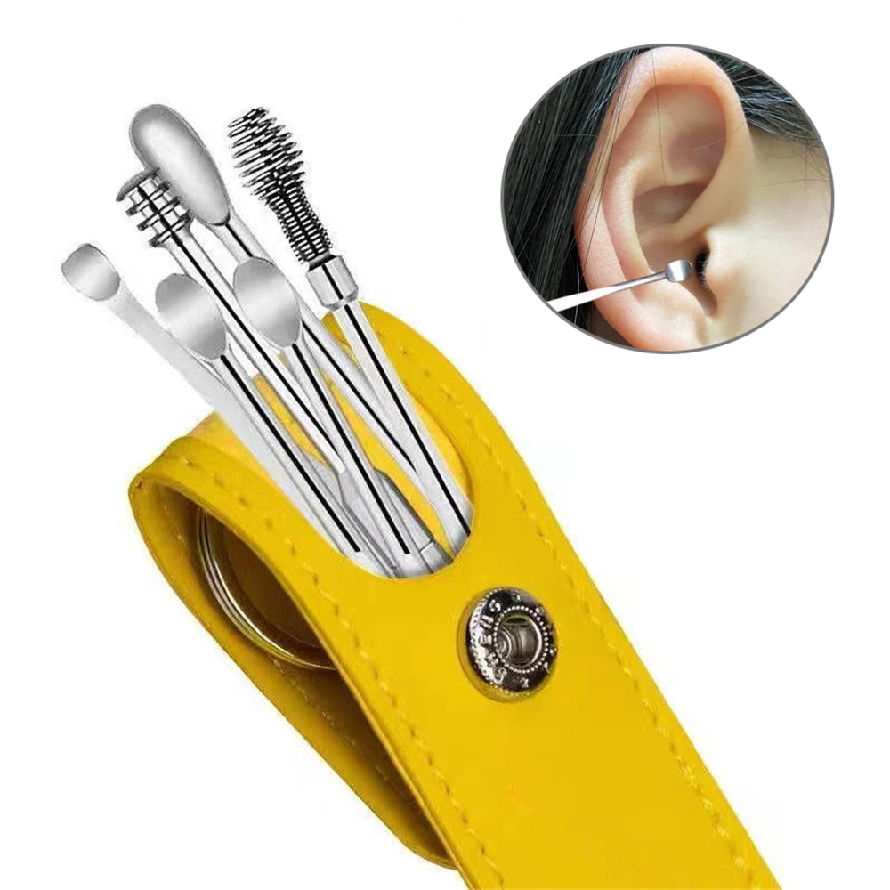 Innovative Spring Earwax Cleaner Tool Set Spiral Design Stainless Steel