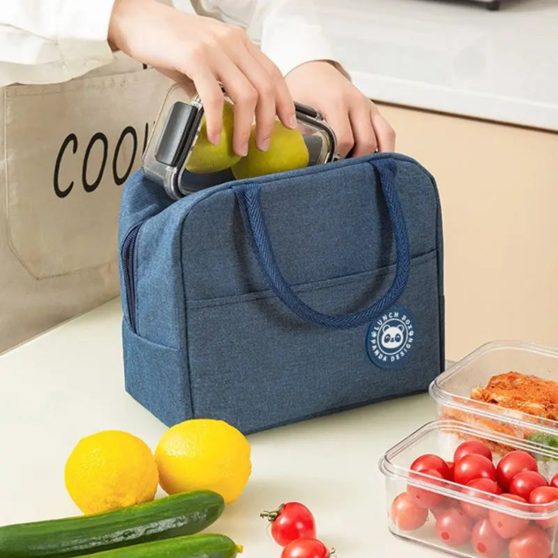 Imported Quality Portable Thermal Insulated Lunch Bag(Random Colour)