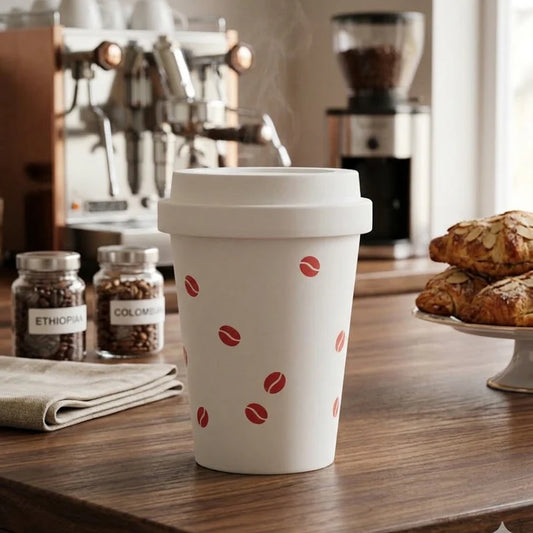 Bamboo Fiber Travel Cup With Secure Silicone Lid