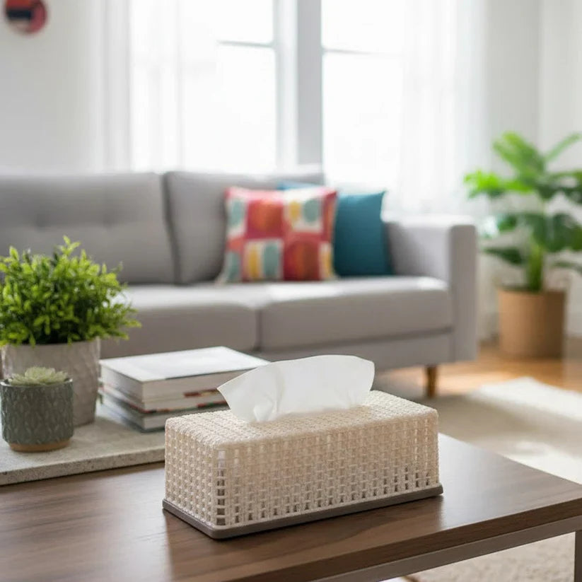 Knit Tissue Holder Cover For Home & Office