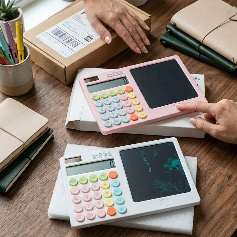 Executive LCD Calculator With Integrated Notepad
