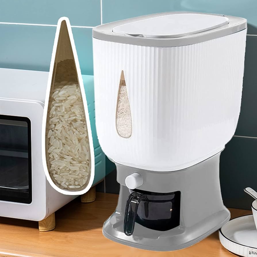 Large Capacity Rice Dispenser Container 10KG, Kitchen Accessories 