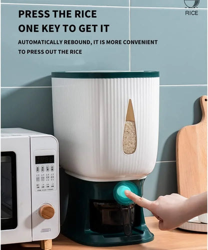 Large Capacity Rice Dispenser Container 10KG, Kitchen Accessories 