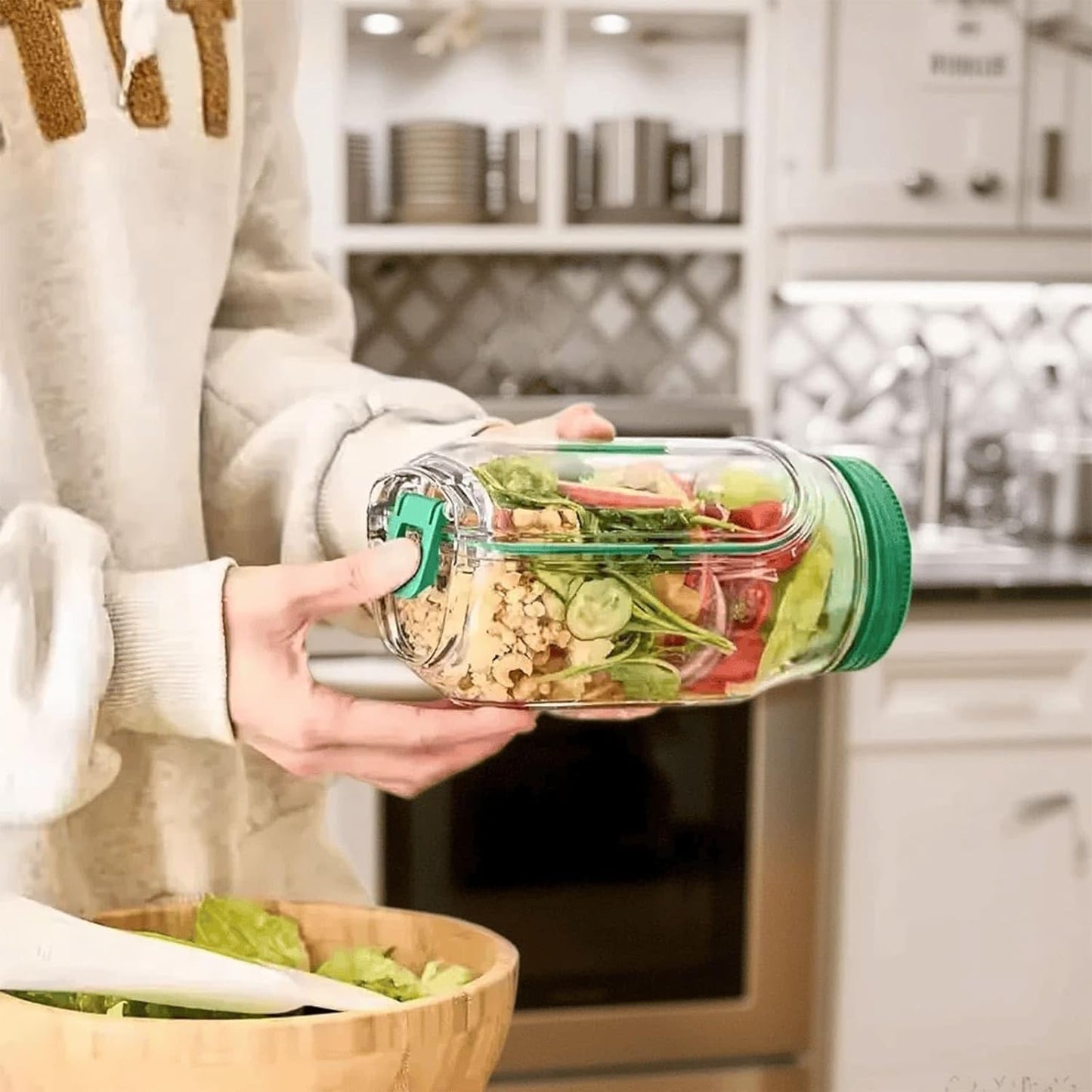 Leakproof & Portable Salad & Snack Storage Box