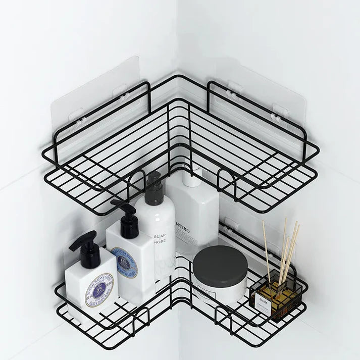 Kitchen Bathroom Corner Metal Rack Shelf