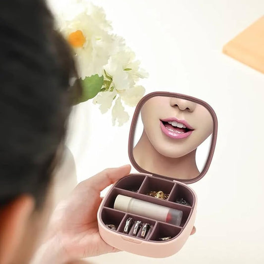 Jewelry Storage Box With Mirror