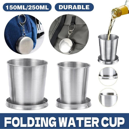Multi-Functional 150ML Travel Cup – Folding Stainless Steel Reusable Cup