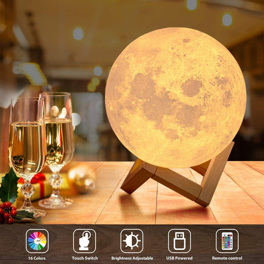 3D Moon Glow LED Light