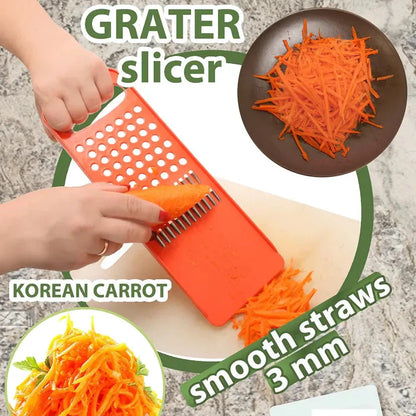 Premium Hand Grater & Julienne Cutter: Quick, Safe & Efficient