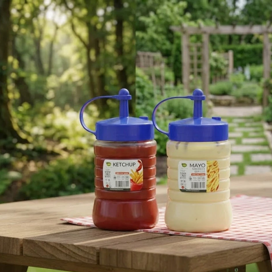 Refillable Plastic Condiment Squeeze Bottle, Kitchen Accessories 