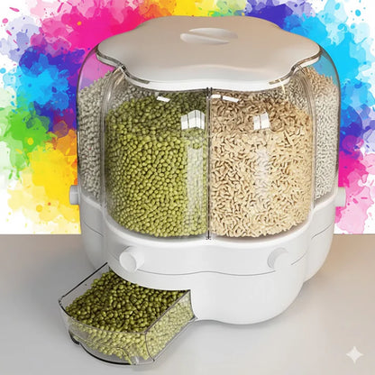 Rotating Rice Barrel, Kitchen Accessories 