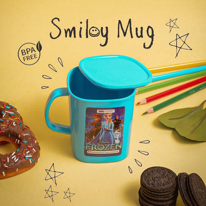 1 Pcs Child Friendly Smiley Mug With Lid