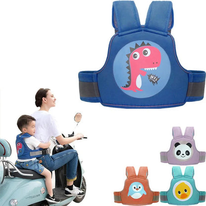 Safe Ride Child Bicycle Seat Harness System With Buckle