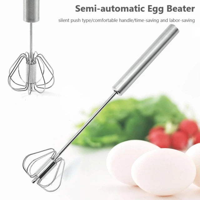 Hand-powered egg beater for effortless mixing and whipping