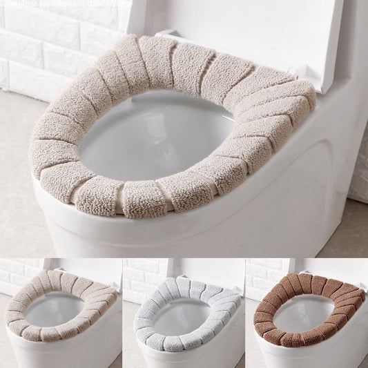 Washable Toilet Seat Cushion – Soft Plush Cover for Bathroom