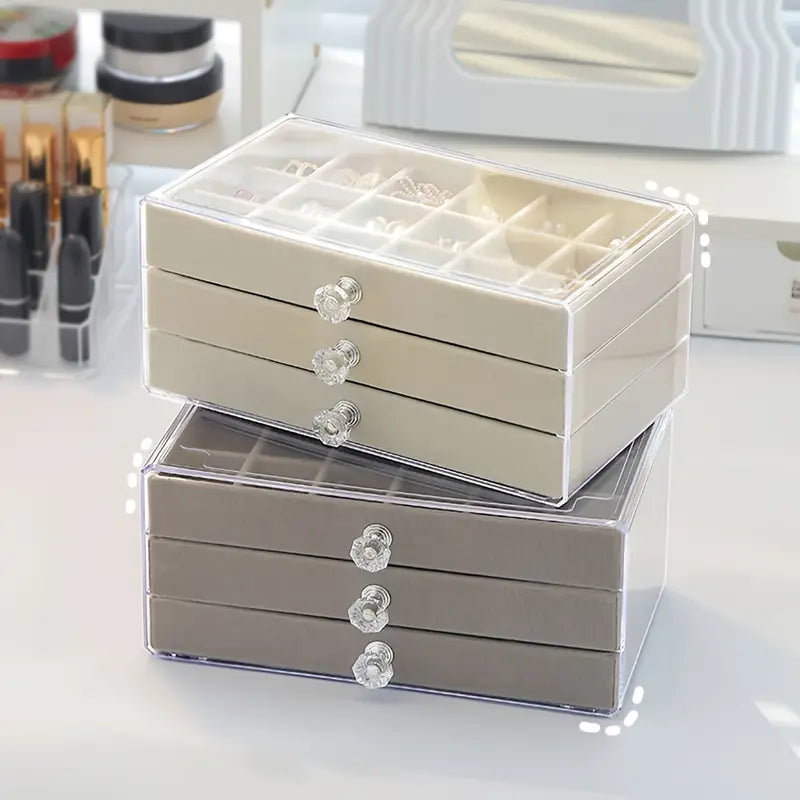  3 Portion Velvet Organizer, Jewerly Organizer 