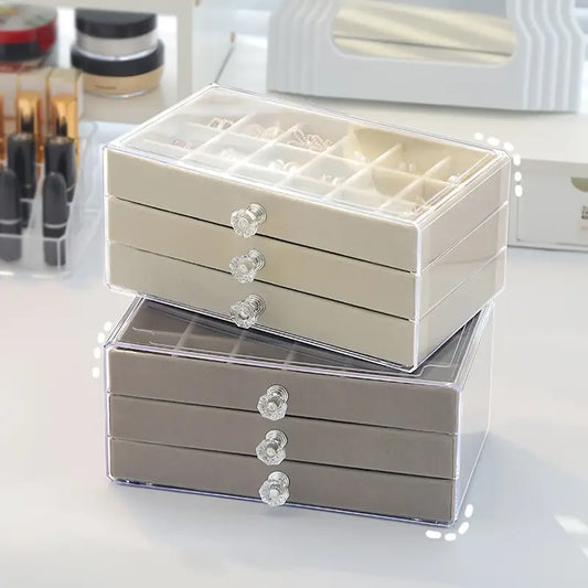  3 Portion Velvet Organizer, Jewerly Organizer 