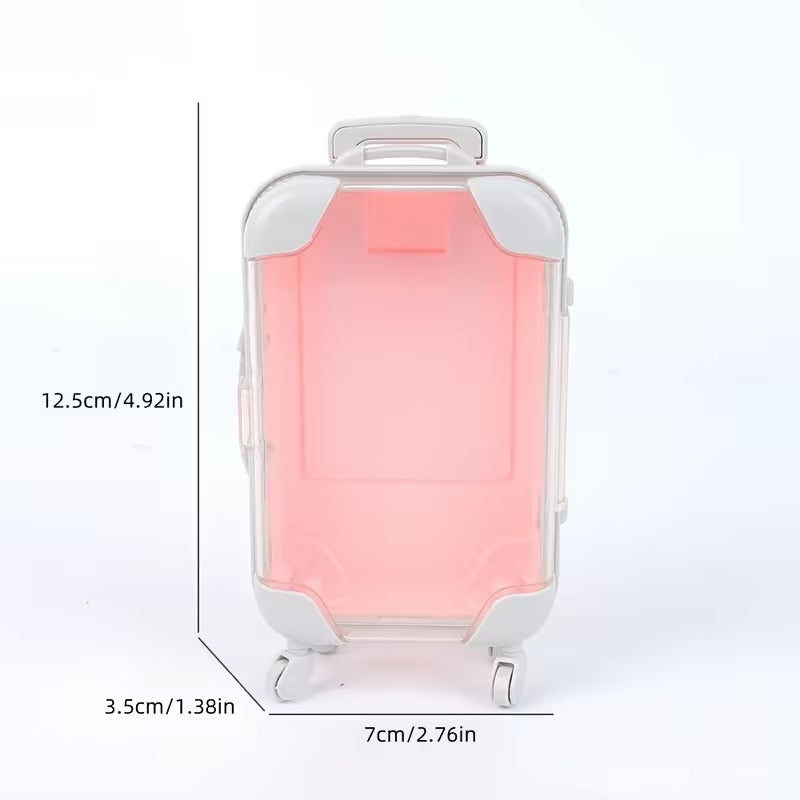 Travel Jewelry Organizer Box – Mini Trolley Style Storage Case for Women & Girls